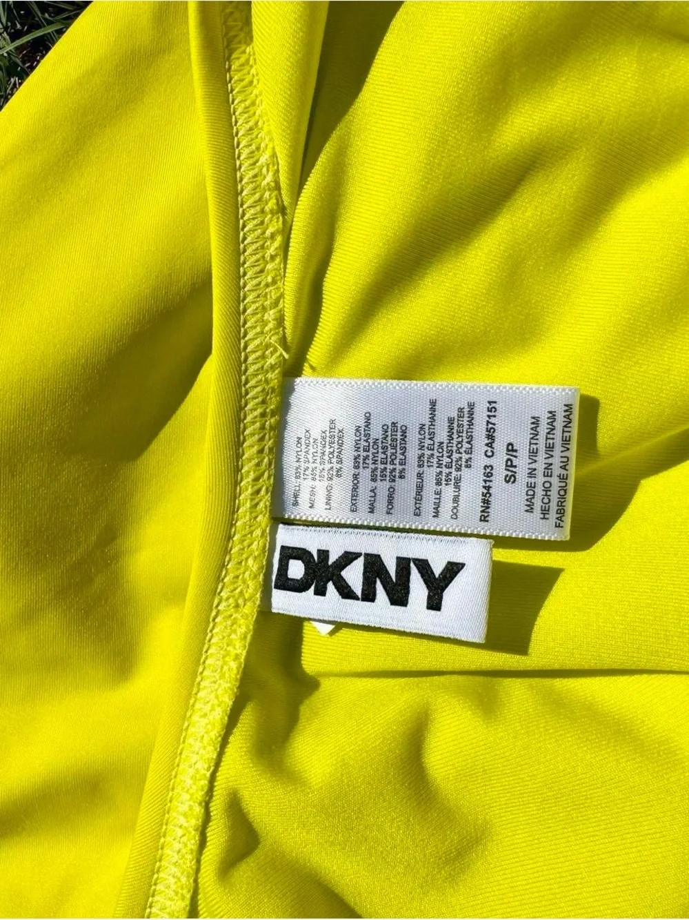 DKNY Bright Yellow One-Piece Swimsuit - Picture 12 of 13